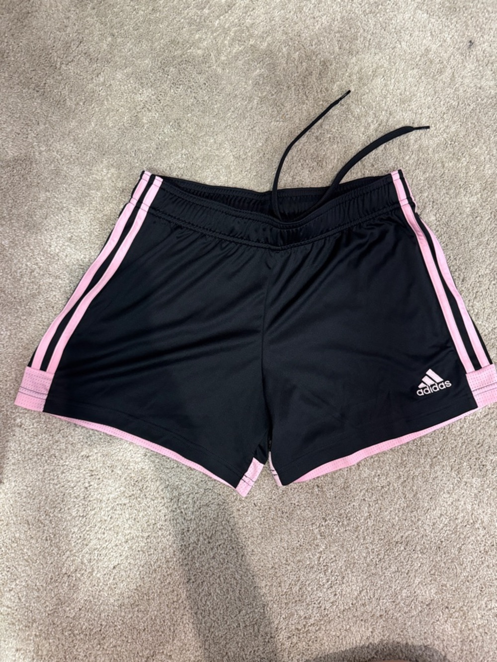 Adidas Women's Black and Pink Tastigo 19 size S soccer shorts. RARE. NEW.